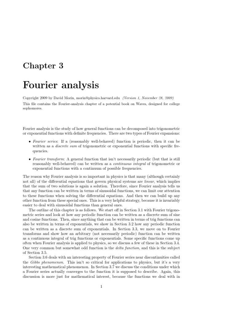 Fourier Analysis | PDF