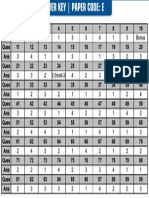 JEE Main Paper 1 Answer Key 2014 Code E