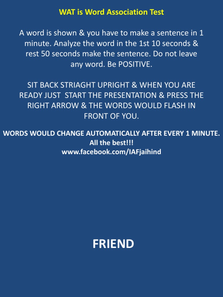 Understanding the Word Association Test | PDF | Games & Activities