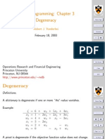 Linear Programming: Chapter 3 Degeneracy