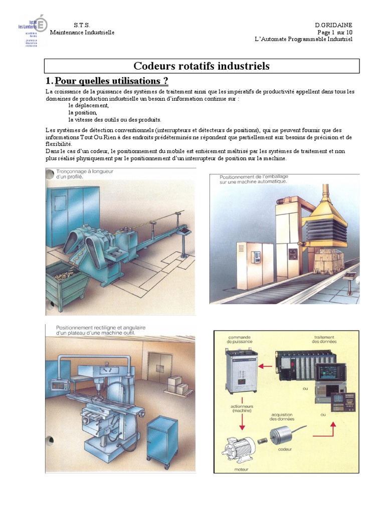Codeurs Optiques : Types et Fonctionnement | PDF | Fréquence | Capteur