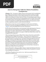 Download America Rising PAC Calls For Clinton Foundation Transparency by America Rising PAC SN232956767 doc pdf