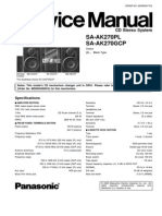 9441 Panasonic SA-AK270PL GCP Sistema Audio CD Multidisco MP3-Casette Manual de Servicio
