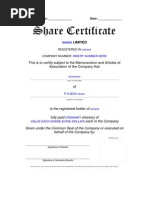 Shareholder Register Template | PDF