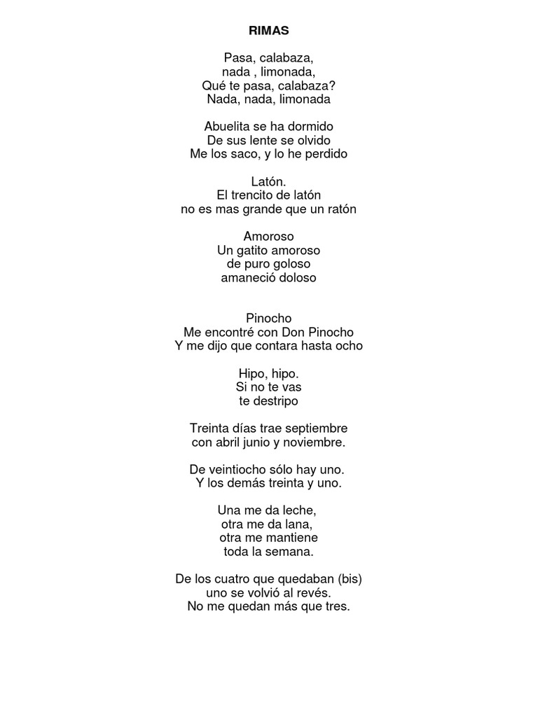 Rimas Cortas 2 | PDF | Poesía