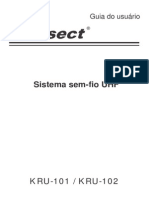 Guia do usuário para sistema sem-fio UHF KRU-101/KRU-102