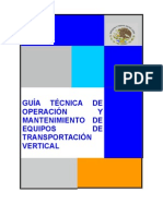 Guía Técnica de Operación Y Mantenimiento de Equipos DE Transportación Vertical