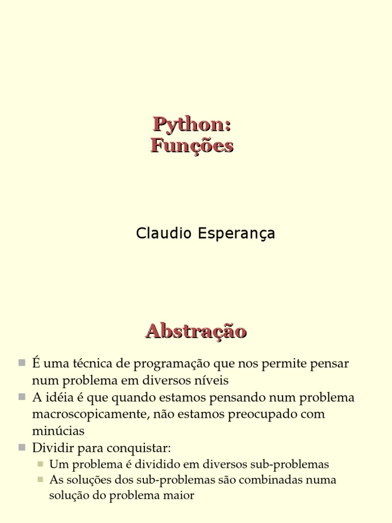 Programando em Python - Funcoes | PDF | Programação funcional | Função ...