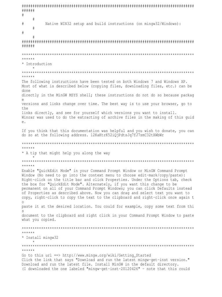 Windows Build | PDF