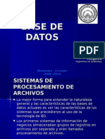 Base de Datos: Procesamiento