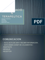 COMUNICACIÓN TERAPEUTICA