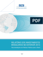RelatórioCNI. Investimentos Externos Brasil