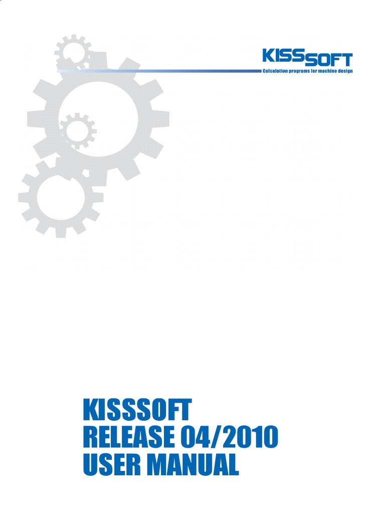 Kisssoft General Manual e PDF Gear Screw