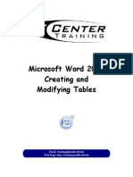 Word2007 TablesI Handout