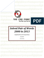 CSS Solved Pair of Words From 2000 to 2013