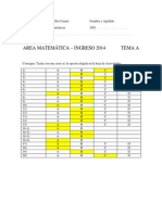 Respuestas Correctas Diagnostico Tema a y Tema B 2014