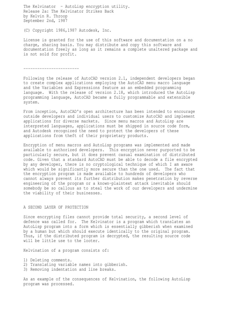 Kelv | PDF | Auto Cad | Source Code