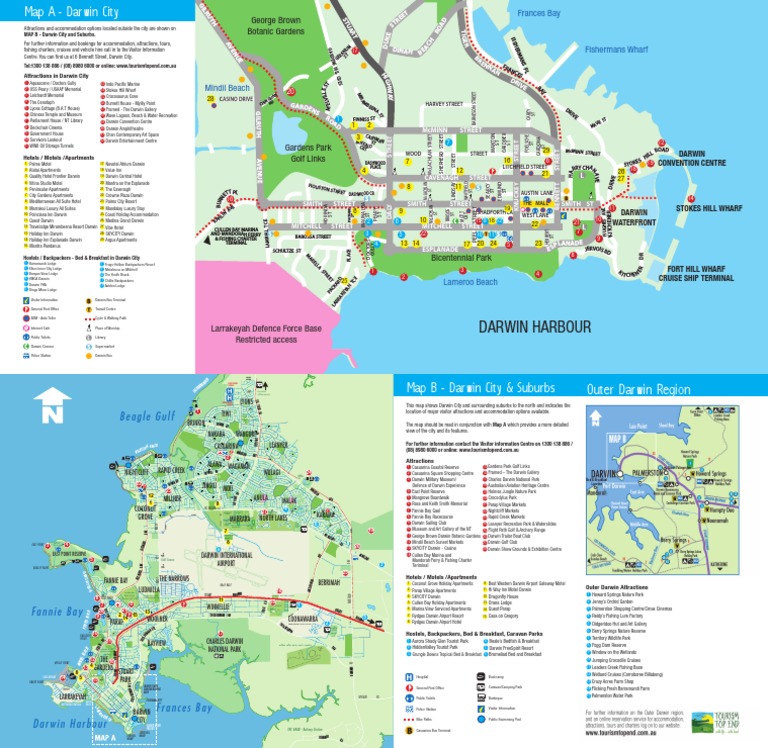 Darwin City Attractions and Accommodations | PDF | Motel | Hotel