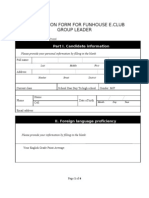 Registration Form For Funhouse E.Club Group Leader: Part I. Candidate Information