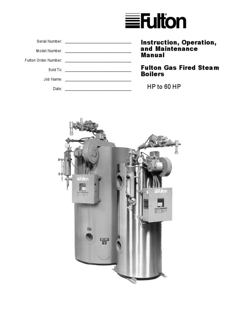 Fulton Boiler Manual | PDF | Boiler | Valve