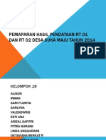 Pemaparan Hasil Pendataan RT 01 Dan RT 02