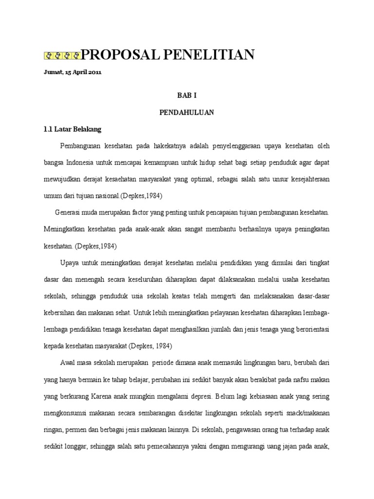 Contoh Proposal Penelitian