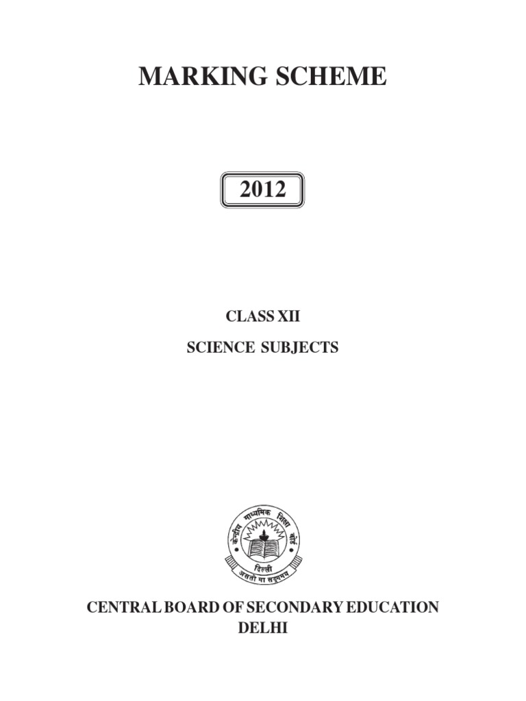 Science Book - CBSE Marking Scheme - 2012 | PDF | Stress