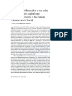 Dominação Financeira e Sua Crise No Quadro Do Capitalismo Do Conhecimento e Do Estado Democrático Social