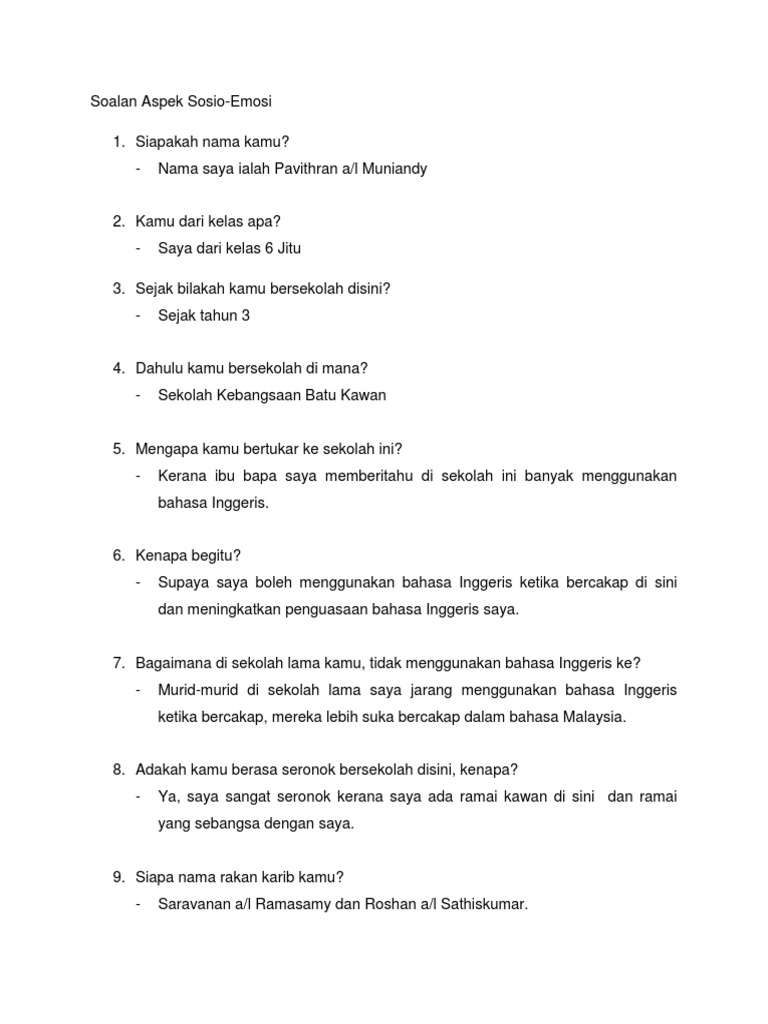 Soalan Temuramah Pdf