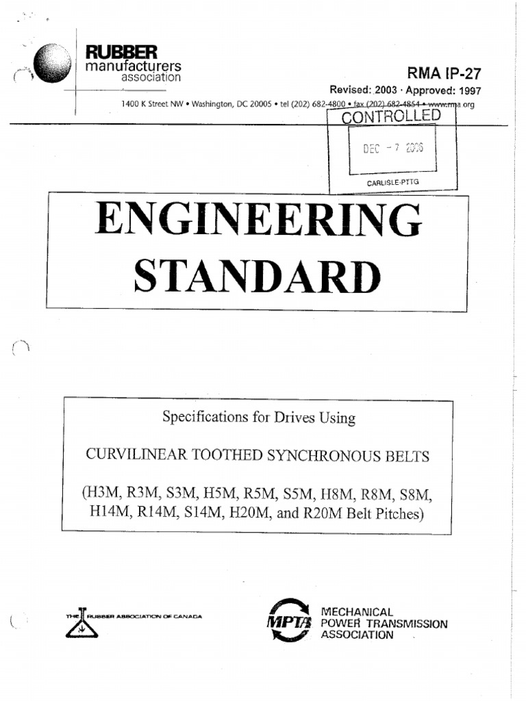 RMA IP-27 H & R Pulley Standards | PDF | Foreign Language Studies