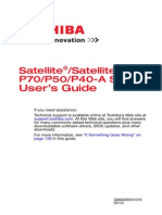 Owner's Manual For Toshiba Model Satellite and Satellite Pro P70-P50-P40-A - Series