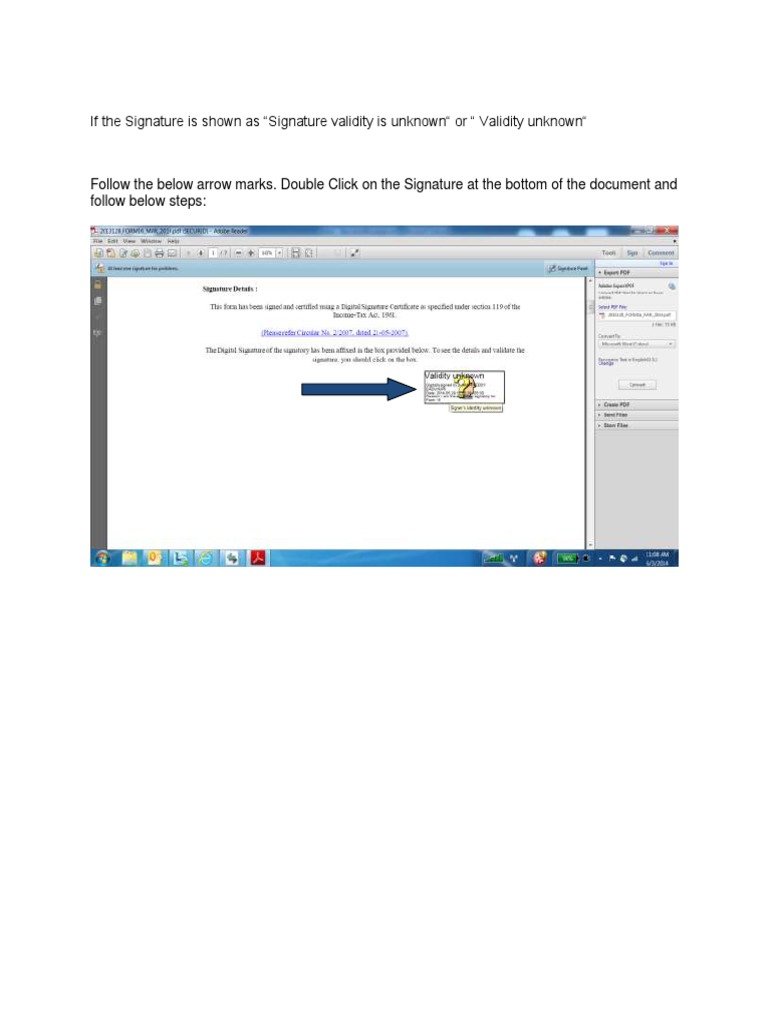 Signature validation pdf
