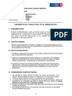 Trabajo Final (TF) Administración I 2014-I