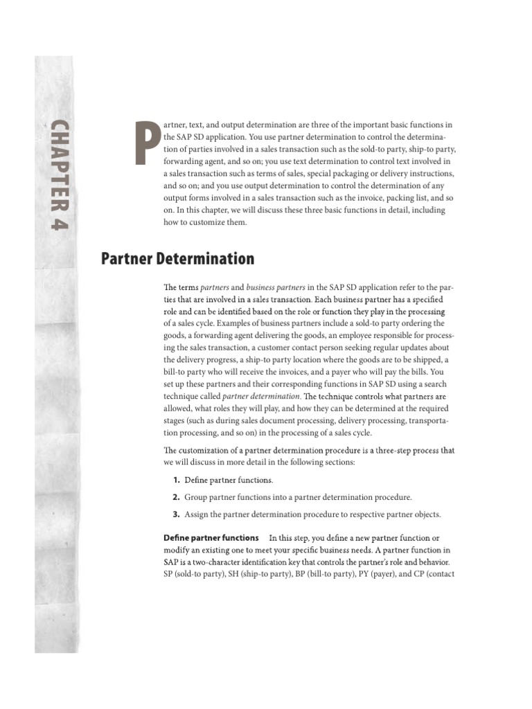 SAP Partner Handling Overview | PDF | Subroutine | Sales