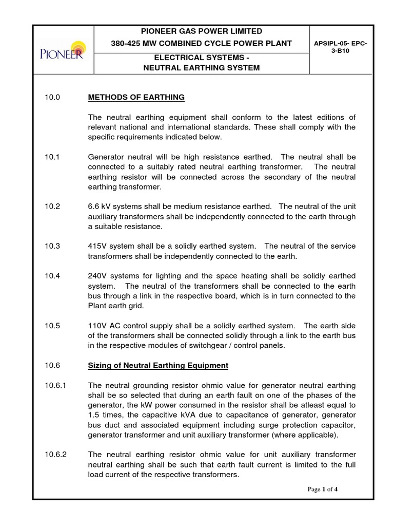 10 Neutral Earthing | PDF | Resistor | Transformer