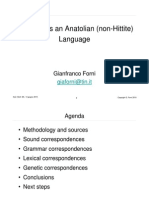 Etruscan As An Anatolian Language (Sound Laws) - G Forni