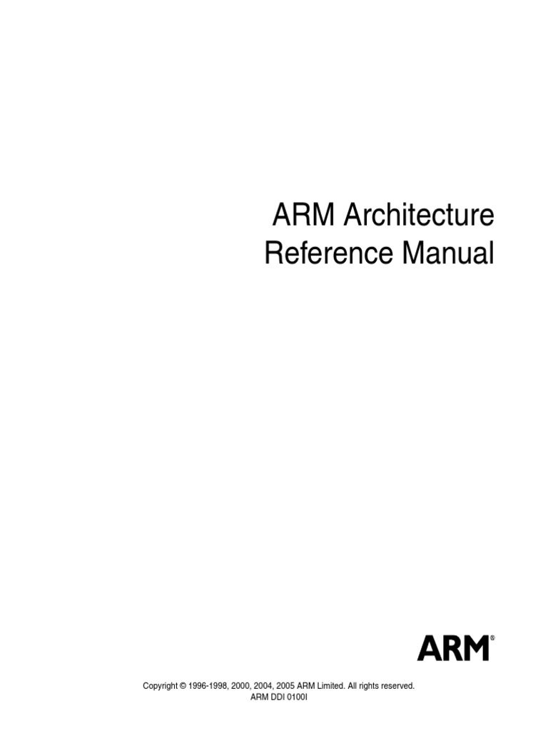 ARM Architecture Reference Manual PDF Arm Architecture