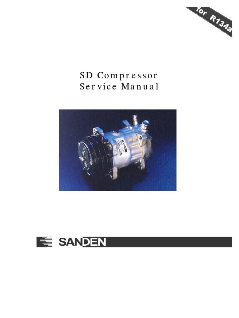 SD Compressor Service Manual | Download Free PDF | Leak | Air Conditioning