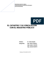 El Catastro y La Vinculación Con El Registro Público - Trabajo