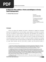 Texto - As Dimens�es �tico-pol�ticas e Te�rico-metodol�gicas no Servi�o - Marilda Iamamoto (1)