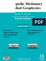 Applied Geophysics Encyclopedic Dictionary