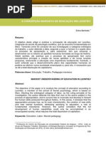 Concepção Marxista Em Leontiev