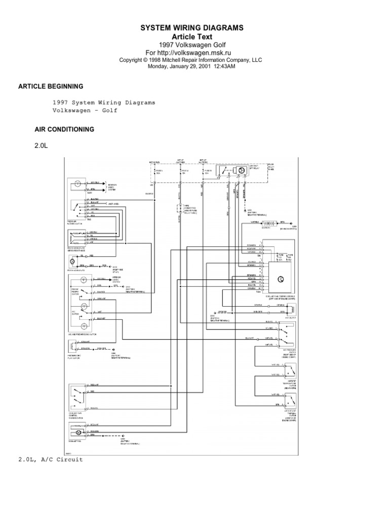 Mk3 Golf Immobiliser Wiring Diagram - Diary Kit