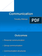 Communication: Timothy Rittman