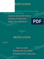 Motivation: - Improve Job Performance - Enhance Productivity - Better Job Satisfaction