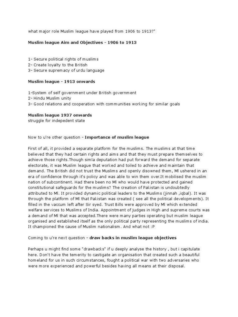 Muslim league 1906 picture