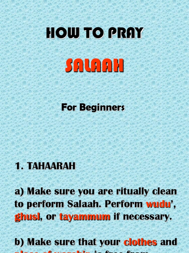 Beginner's Guide to Performing Salaah | PDF | Prayer | Abrahamic Religions