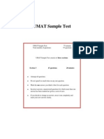 UMAT Sample Test: Section 3 15 Questions 20 Minutes