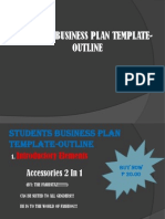 Students Business Plan Template-Outline