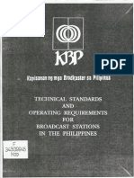 KBP Technical Standards & Operating Requirements For Broadcast Stations in The Philippines